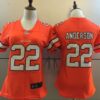 Broncos 22 C.J. Anderson Orange Color Rush Women Jersey