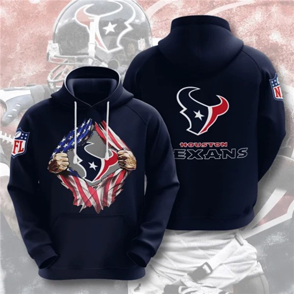 Houston Texans Navy 3D Trending T-Shirt Hoodie