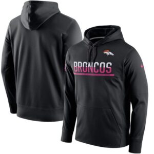 Broncos Breast Cancer Awareness Circuit Performance Black Pullover Hoodie