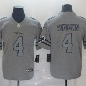 Nike Texans 4 Deshaun Watson 2019 Gray Gridiron Gray Vapor Untouchable Limited Men Jersey
