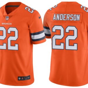 Broncos 22 C.J. Anderson Orange Color Rush Men Limited Jersey