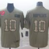 Nike Texans 10 DeAndre Hopkins 2019 Olive Camo Salute To Service Limited Men Jersey