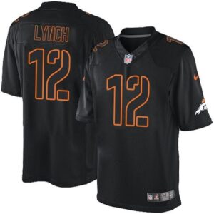 Broncos 12 Paxton Lynch Black Men Impact Limited Jersey