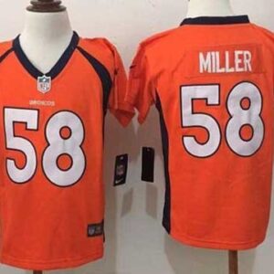 Broncos 58 Von Miller Orange Toddler Jersey