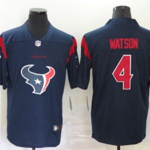 Nike Texans 4 Deshaun Watson Blue Vapor Untouchable Limited Men Jersey