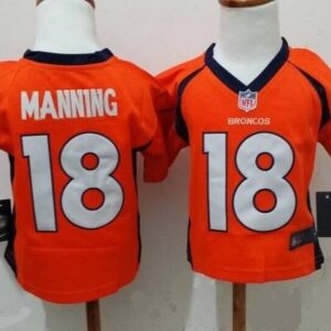 Broncos 18 Peyton Manning Orange Toddler Jersey