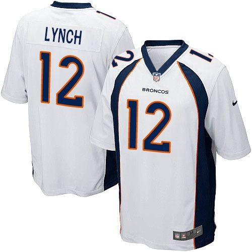 Broncos 12 Paxton Lynch White Youth 2016 Draft New Jersey