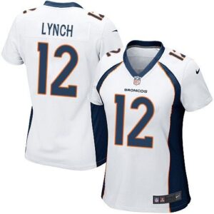 Broncos 12 Paxton Lynch White Women 2016 Draft New Jersey