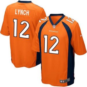 Broncos 12 Paxton Lynch Orange Youth 2016 Draft New Jersey
