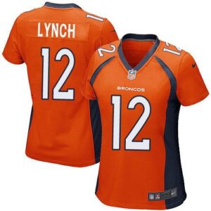 Broncos 12 Paxton Lynch Orange Women 2016 Draft New Jersey