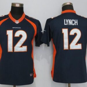 Broncos 12 Paxton Lynch Blue Alternate Women 2016 Draft New Jersey