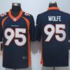 Broncos 95 Derek Wolfe Navy Blue Alternate Men Stitched New Limited Jersey