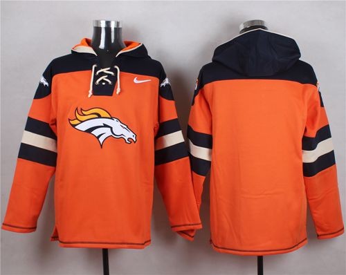Broncos Blank Orange Player Pullover Sweatshirt Hoodie
