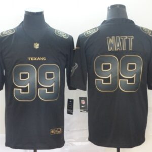 Nike Texans 99 J.J. Watt Black Gold Vapor Untouchable Limited Men Jersey