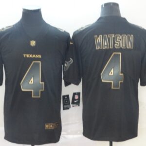 Nike Texans 4 Deshaun Watson Black Gold Vapor Untouchable Limited Men Jersey
