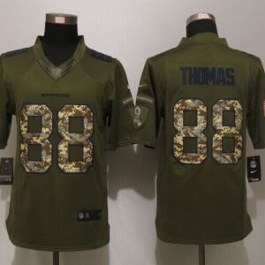 Broncos 88 Demaryius Thomas Green Salute To Service Limited Jersey