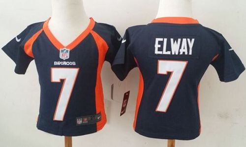 Broncos 7 John Elway Navy Blue Toddler Jersey