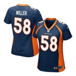 Broncos 58 Von Miller Blue Women Jersey