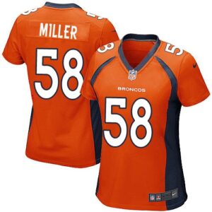Broncos 58 Von Miller Orange Women Jersey