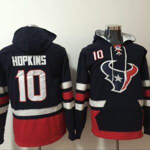 Nike Texans 10 DeAndre Hopkins Navy All Stitched Hooded Sweatshirt