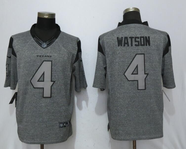 Nike Texans 4 Deshaun Watson Gray Gridiron Gray Limited Men Jersey