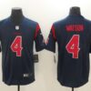 Nike Texans 4 Deshaun Watson Olive Color Rush Limited Men Jersey