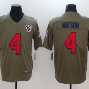 Nike Texans 4 Deshaun Watson Olive 2017 Salute To Service Limited Men Jersey