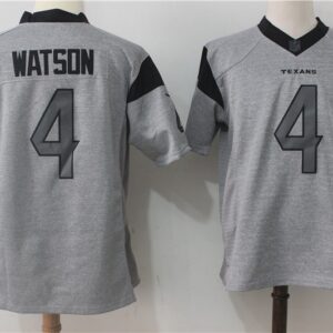 Nike Texans 4 Deshaun Watson Gray Gridiron Gray Limited Men Jersey