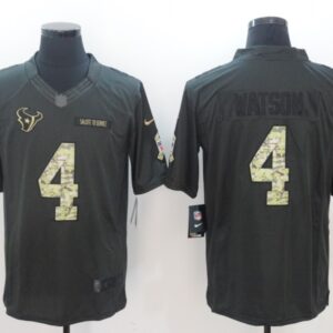 Nike Texans 4 Deshaun Watson Anthracite Salute to Service Limited Jersey