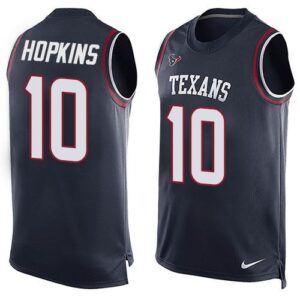 Texans 10 DeAndre Hopkins Navy Blue Men Limited Tank Top Jersey
