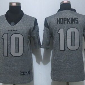 Nike Texans 10 DeAndre Hopkins Grey Gridiron Grey Limited Jersey