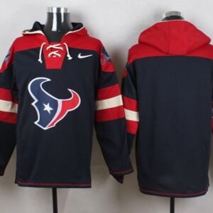 Texans Blank Navy Blue Player Pullover Sweatshirt Hoodie