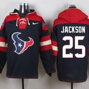 Texans 25 Kareem Jackson Navy Blue Player Pullover Sweatshirt Hoodie