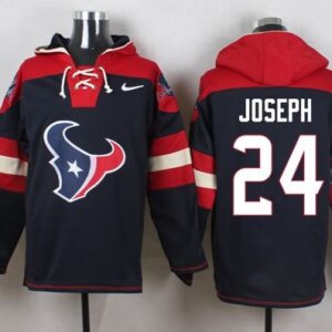 Texans 24 Johnathan Joseph Navy Blue Player Pullover Sweatshirt Hoodie