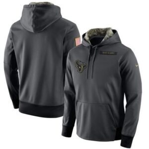Houston Texans Anthracite Salute to Service Player Performance Hoodie