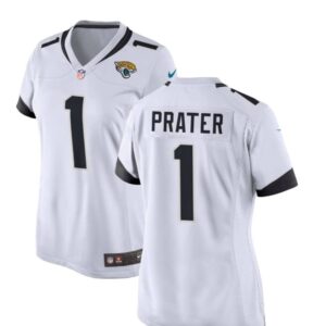 Jacksonville Jaguars 1 Prater White Women Jersey