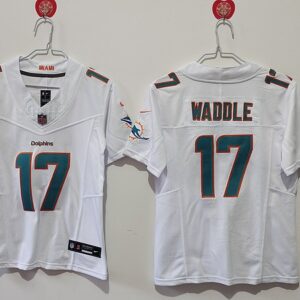 Nike Dolphins 17 Waddle White F.U.S.E. Vapor Limited Youth Jersey