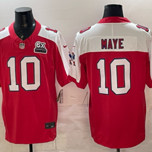 New England Patriots 10 Maye Thanksgiving Day 6X Champion F.U.S.E. Vapor Limited Men Jersey