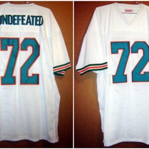 Dolphins 1972 UNDEFEATED SEASON  72 White Throwback Men Jersey