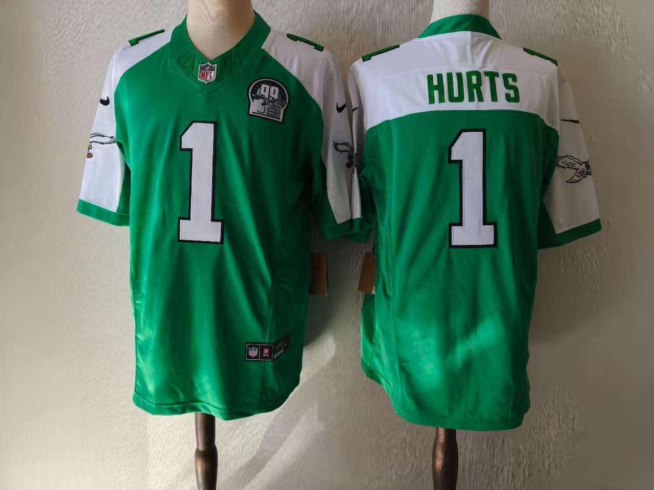 Nike Eagles 1 Jalen Hurts Thanksgiving Day F.U.S.E. Vapor Limited Men Jersey