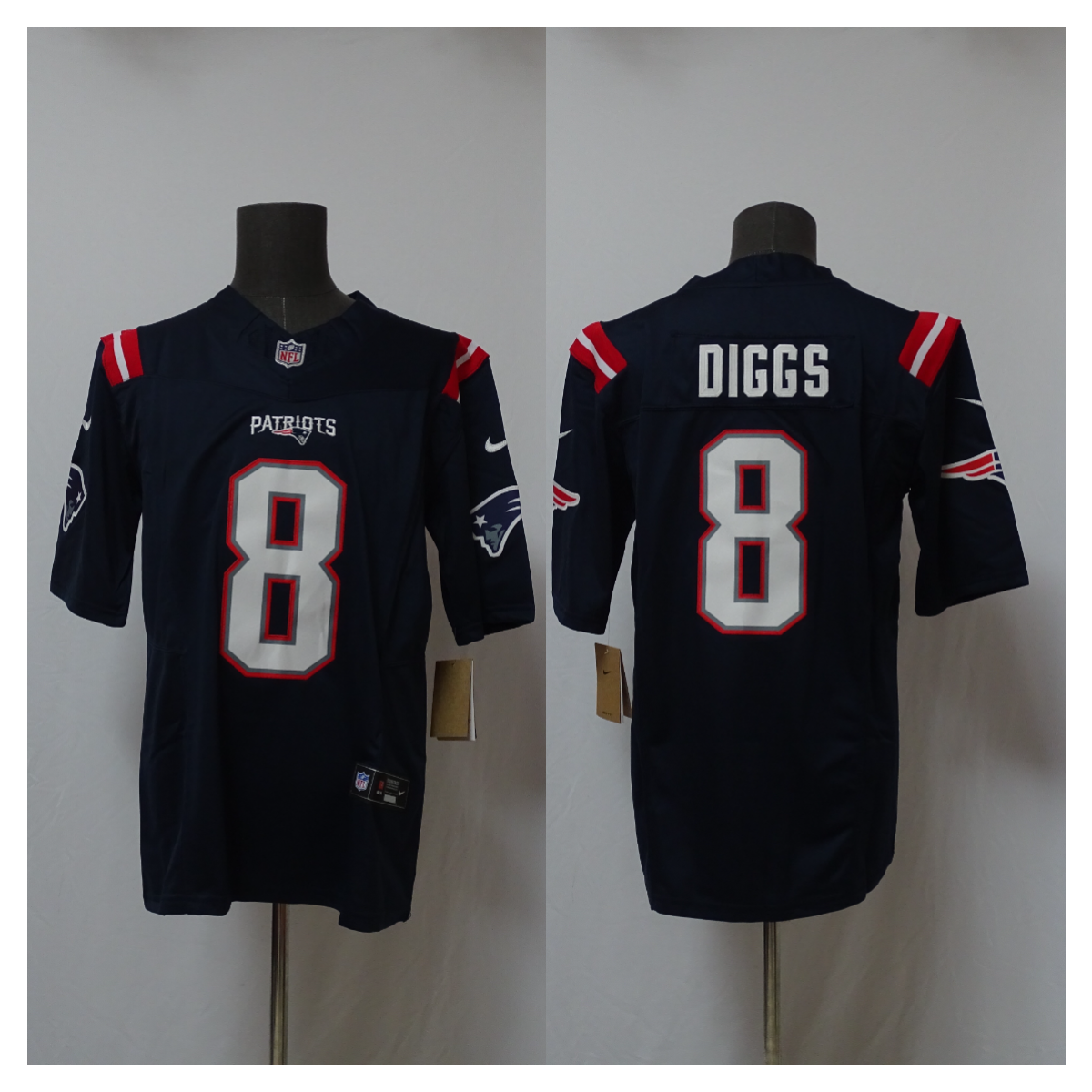 Nike Patriots 8 Stefon Diggs Navy F.U.S.E. Vapor Limited Men Jersey