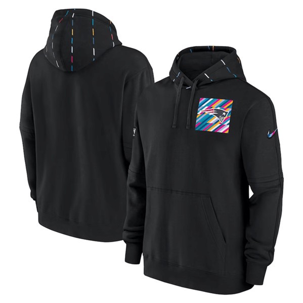 Patriots Black 2023 Crucial Catch Club Pullover Hoodie
