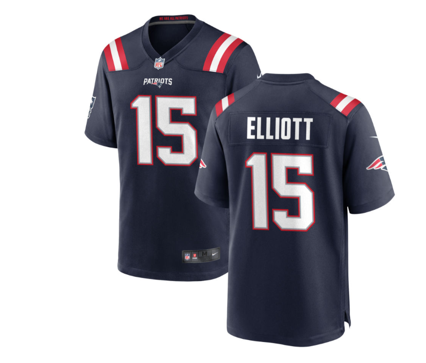 Nike Patriots 15 Ezekiel Elliott Navy Vapor Untouchable Limited Men Jersey