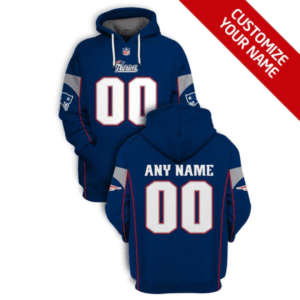 Patriots Customized All Blue 2021 Stitched New Hoodie