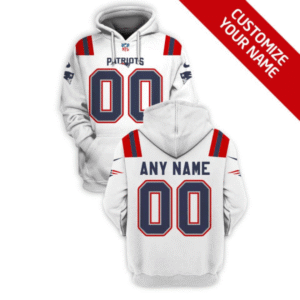 Patriots Customized White 2021 Stitched New Hoodie