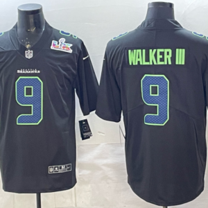 Seattle Seahawks 9 Walker III Black 2026 Super Bowl LX Vapor Limited Men Jersey