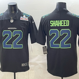Seattle Seahawks 22 Shaheed Black 2026 Super Bowl LX Vapor Limited Men Jersey