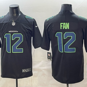 Seattle Seahawks 12 Fan Black Vapor Limited Men Jersey