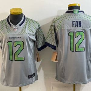 Seattle Seahawks 12 Fan Gray Rivalries F.U.S.E. Vapor Limited Women Jersey
