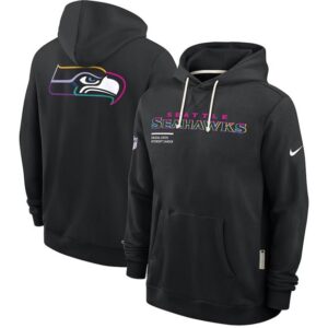 Seahawks Black 2025 Crucial Catch Dri-FIT Hoodie